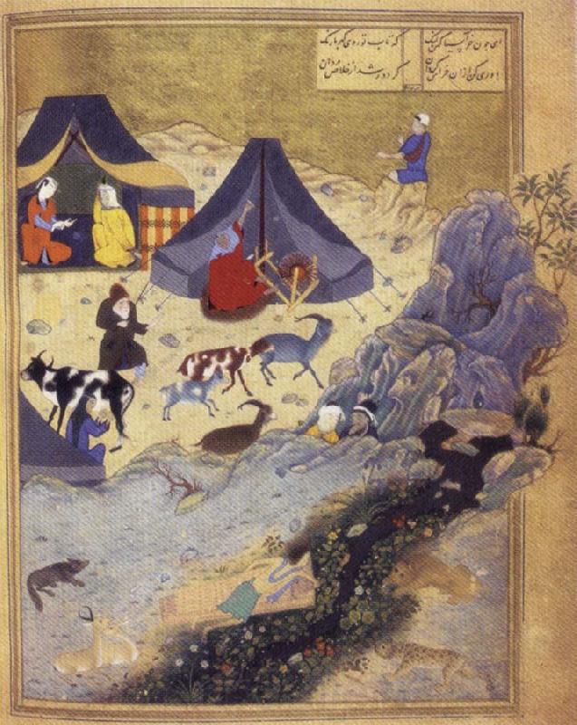unknow artist The Death of Majnun on Layla's Grave,from the khamsa by Nazami